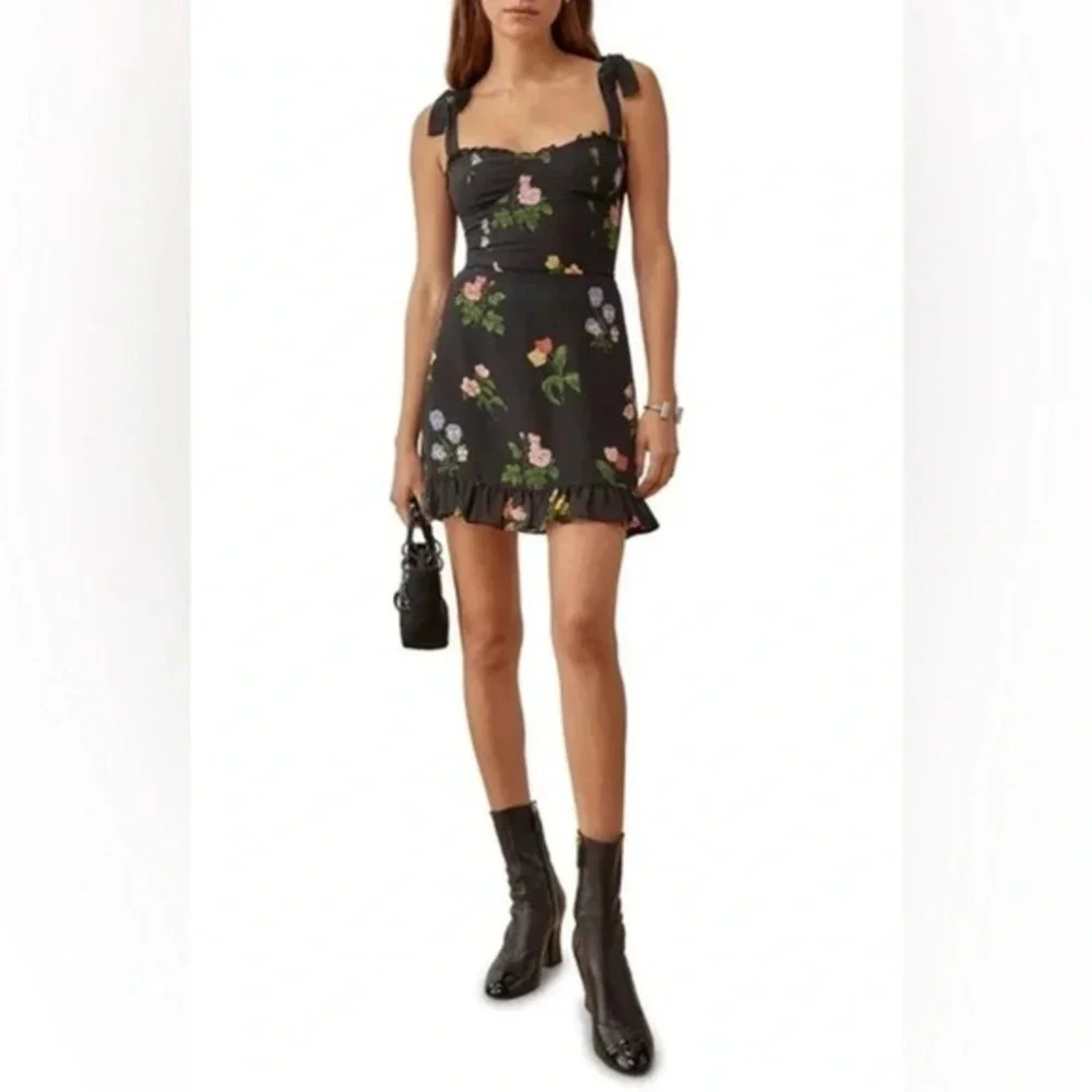 Reformation Christine Floral Mini Dress size 10 B1605